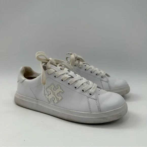 Tory Burch Howell White Court Sneakers - Picture 2 of 9